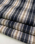 Light and stretchy cotton madras stripes fabric - High quality deadstock fabric