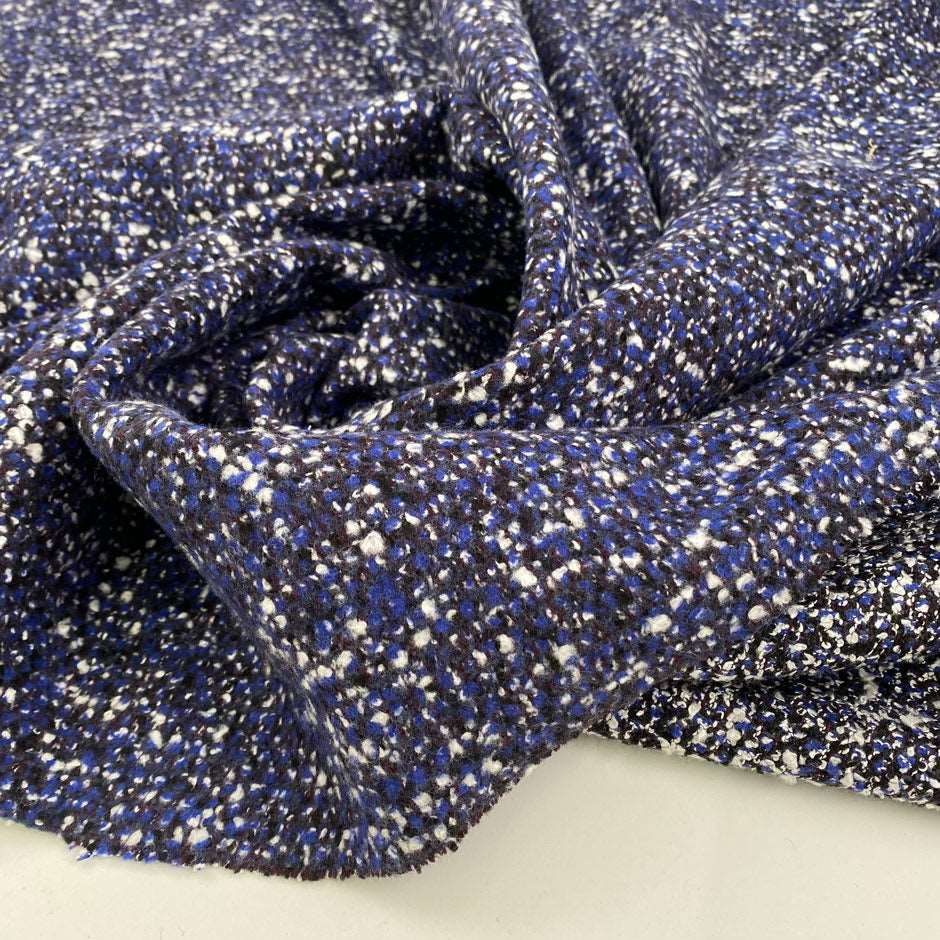 Multicolor polyester wool tweed