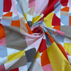 Multicoloured geometric print cotton poplin, soft and non-stretch, perfect for shirts. High-quality deadstock collected in Stock from a Maison de Couture in Italy.&nbsp;