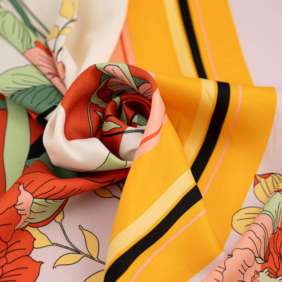 Floral polyester cady - Sample