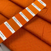 Pure cotton jacquard in vibrant orange, color reference Shakar. Very soft, flowy, and not transparent. Ideal for jackets, dresses, trousers, and skirts. High-quality deadstock collected in Stock from a Maison de Couture in Italy.