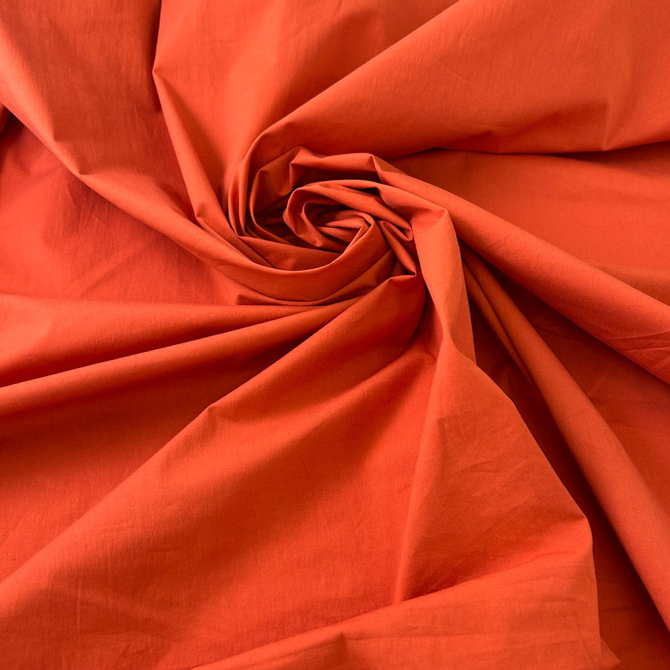 Orange Stretch Cotton Gabardine