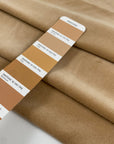 Very soft and stretchy chenille in cotton and polyamide, flowy and not transparent. In a camel color reference Latte. Ideal for dresses, trousers, skirts and also for jackets. High-quality deadstock collected in Stock from a Maison de Couture in Italy.