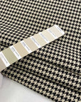 beige and black wool silk jacquard