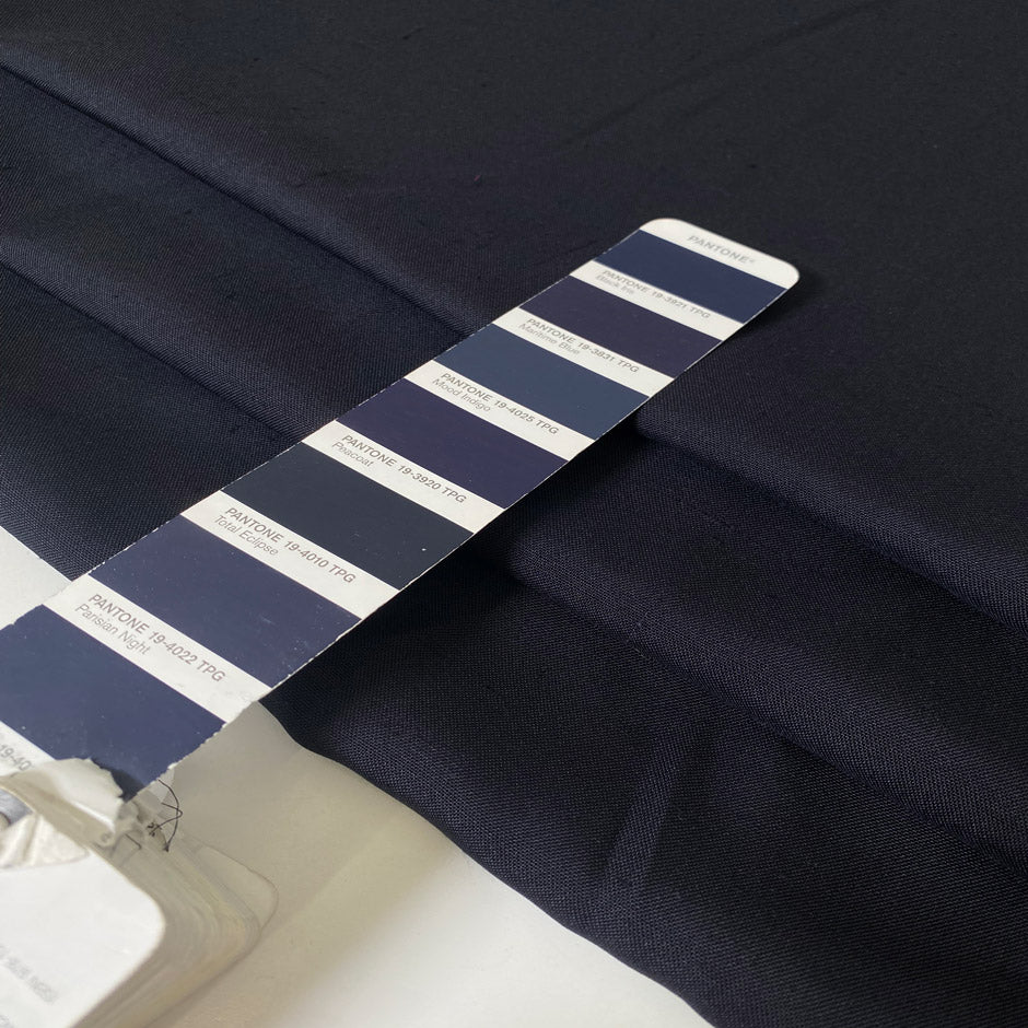 Navy Blue Silk Shantung