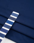 Wool blue piquet stretch fabric. High-quality deadstock fabric collected in Stock from a Maison de Couture in Italy.