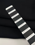Black pure viscose crepe de chine, soft, fluid and non-stretch. High-quality deadstock collected in Stock from a Maison de Couture in Italy.