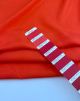 Red pure silk habotai, soft, fluid, not transparent and non-stretch. High-quality deadstock collected in Stock from a Maison de Couture in Italy.
