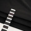 Stretched and textured plain black cotton fabric - High quality deadstock