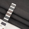 Dark gray soft and stretchy ribbed knit fabric. High quality deadstock fabric.