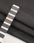 Dark gray soft and stretchy ribbed knit fabric. High quality deadstock fabric.