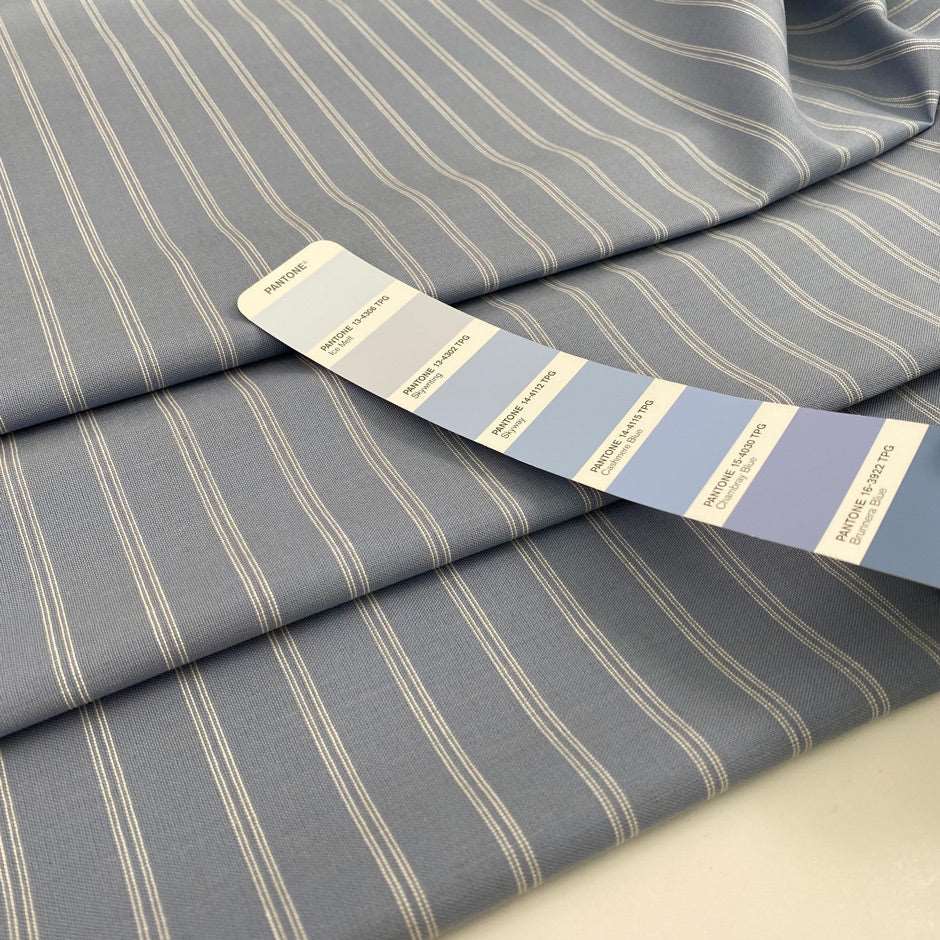 Blue Pinstripe Wool – EVA re-source