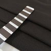 Wool, polyester, and cotton with textured, very soft, and warm. In the shades of dark brown and black. High-quality deadstock fabric by the meter collected in Stock from a Maison de Couture in Italy.
