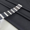 Double-face polyester and elastane fabric with dark grey front and light grey back, very soft and medium weight, ideal for reversible garments, jackets, and dresses. High-quality deadstock collected in Stock from a Maison de Couture in Italy. 