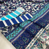 Blue Floral And Cashmere Design Viscose