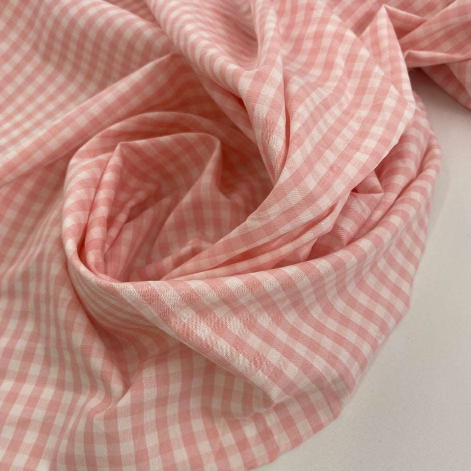 Checked cotton poplin