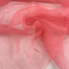 Pure pink silk organza transparent and soft. High-quality deadstock fabric collected in Stock from a Maison de Couture in Italy.