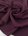 Very soft and smooth polyester cady in grape wine. Flowy and not transparent. Ideal for dresses, trousers, and skirts.
High-quality deadstock collected in Stock from a Maison de Couture in Italy