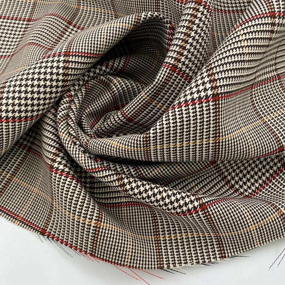 Gabardine wool prince of wales muticolor