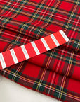 Flannel tartan fabric of pure soft wool deadstock. Picked up in stock from a Maison de Couture in Italy.