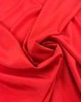 Red pure silk crepe de chine, soft, fluid and stretchy. High-quality deadstock collected in Stock from a Maison de Couture in Italy.