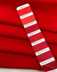 Red Viscose-Blend Technical Fabric