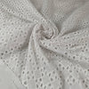 White pure cotton sangallo lace, color reference blanc de blanc, soft and light. A little bit transparent, geometrical design. Ideal for summer dresses, shirtings, blouses and skirts.