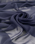 Pure silk georgette di blue very soft, flowy and transparent. High-quality deadstock fabric collected in Stock from a Maison de Couture in Italy.