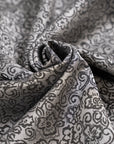 Grey silk and viscose jacquard