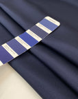 Heavy silk twill in dark blue very soft and flowy. High-quality deadstock fabric collected in Stock from a Maison de Couture in Italy.