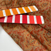 Pure silk chiffon with paisly design in paprika red and orange shades. Very soft, light and trasparent. High-quality deadstock fabric by the meter collected in Stock from a Maison de Couture in Italy.