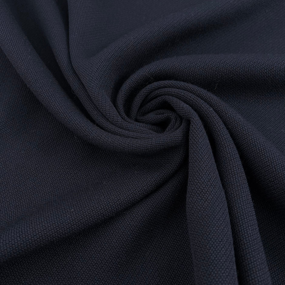 Soft blue wool tweed, soft, warm and non-stretch. Perfect for coats. High-quality deadstock collected in Stock from a Maison de Couture in Italy.
