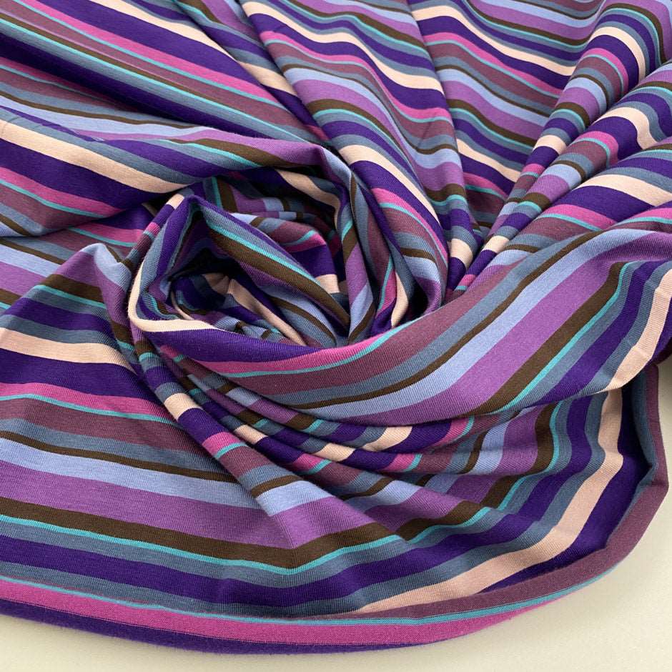 Multicolored striped cotton sweater