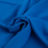 Plain blue and stretchy viscose cady fabric - High quality deadstock