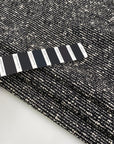 Tweed boucle cotton polyester black and white