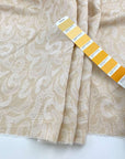 Jacquard silk gold and white