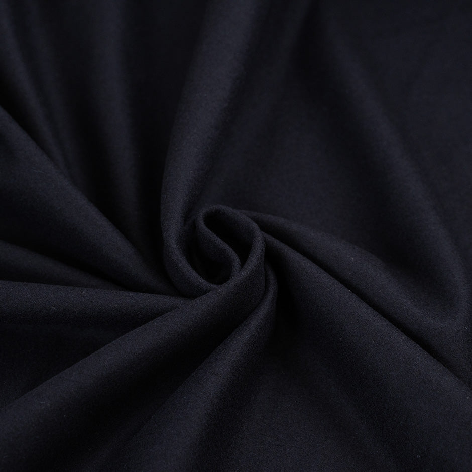 Soft blue virgin wool blend cloth coat tending to purple. High quality deadstock fabric.