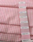 Pink And White Yarn Dyed Vichy Cotton