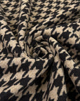 Brown And Beige Houndstooth Tweed