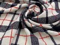 Multicolored bouclé fabric made of cotton, viscose and polyester. High quality deadstock fabric collected in Stock from a Maison de Couture in Italy.