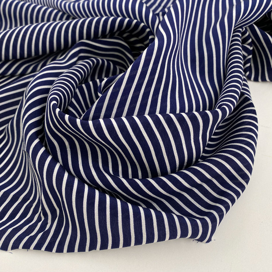 Striped silk crepe de chine