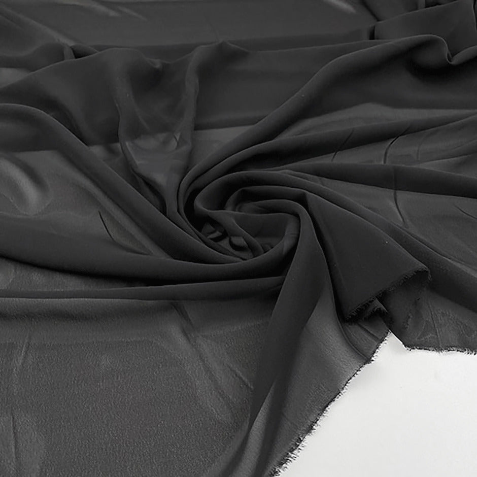 Transparent crepe polyester voile