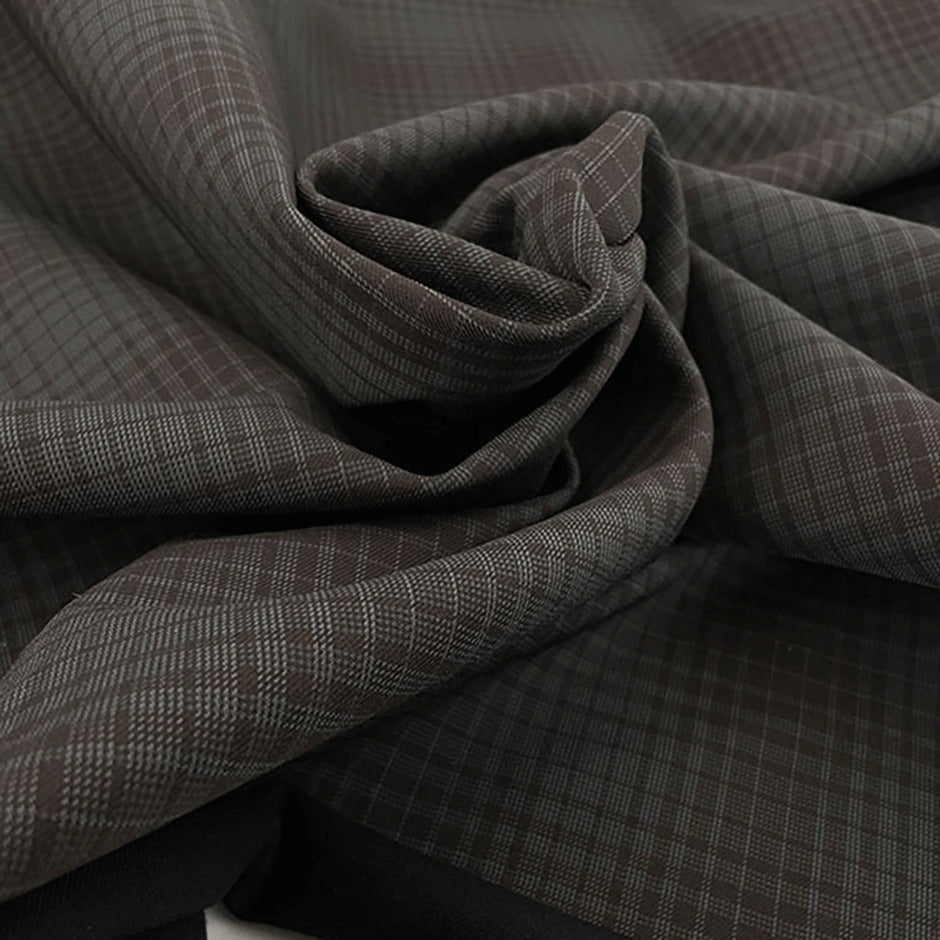 Prince of Wales stretch cotton doubleface bistretch