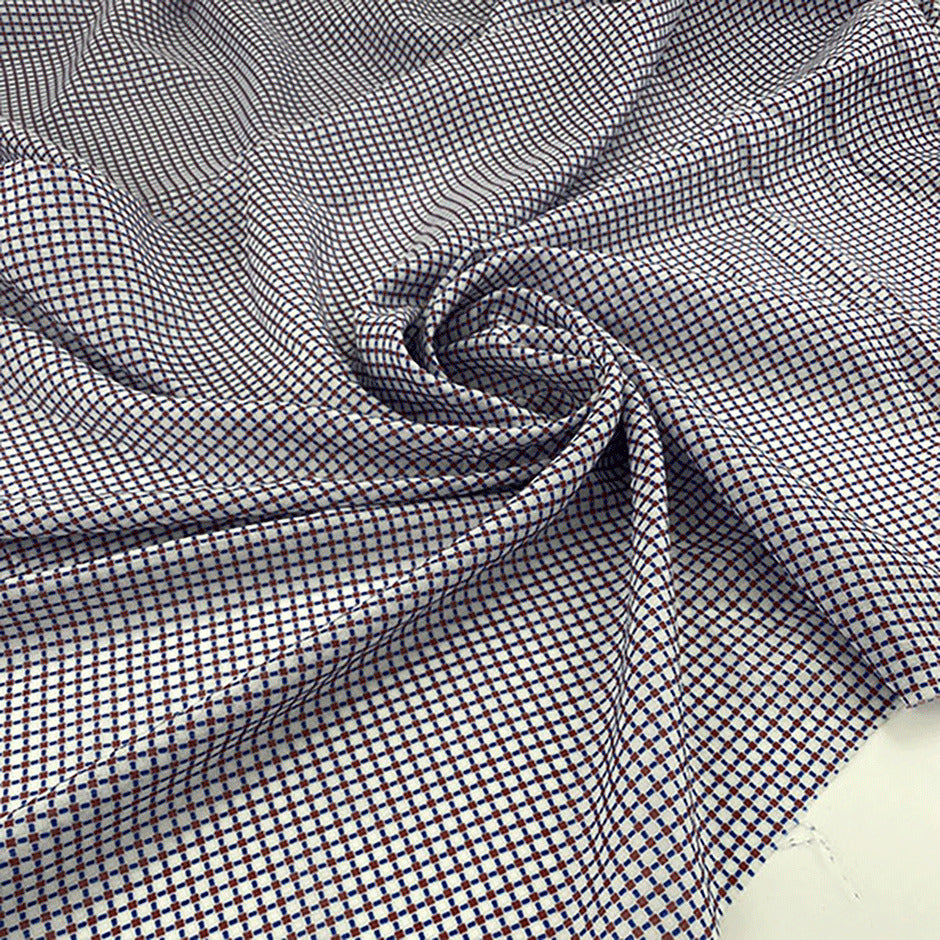 Soft light printed cotton and silk batiste