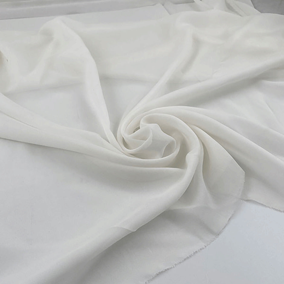 Crepe and transparent soft silk georgette