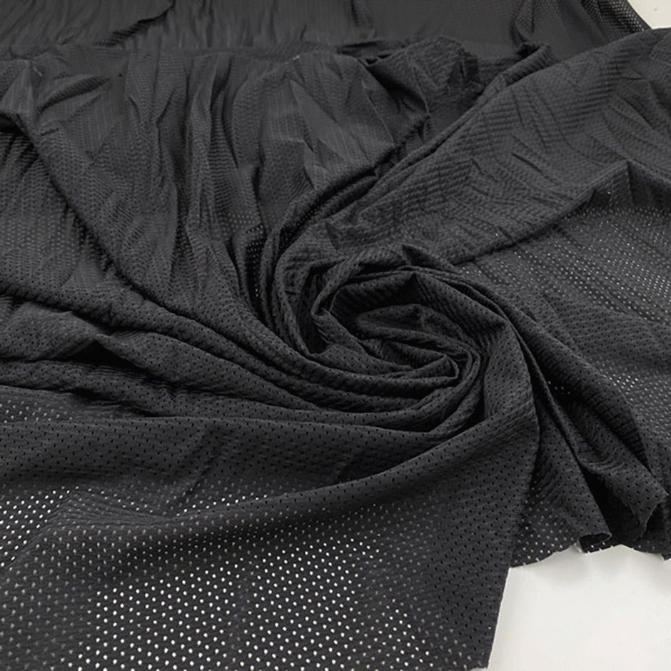 Perforated soft stretch polyester technical jersey - Sample – EVA re-source