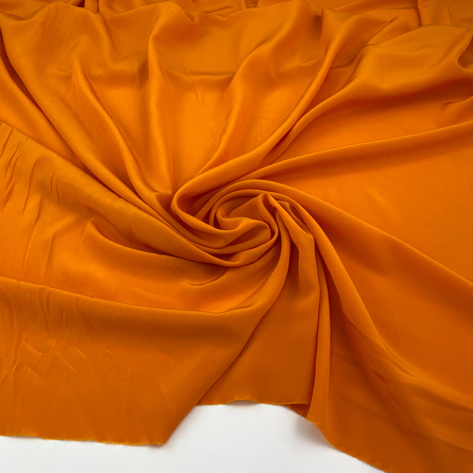 Silk crepe de chine orange