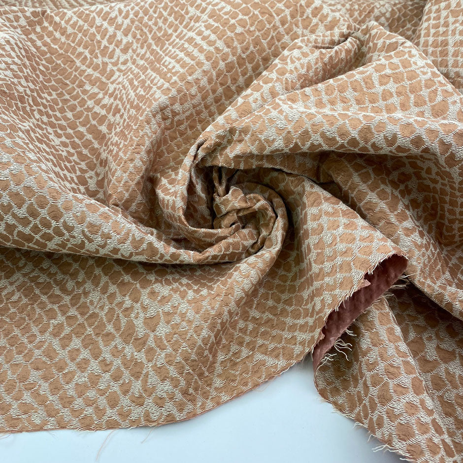 Pink jacquard polyester cotton