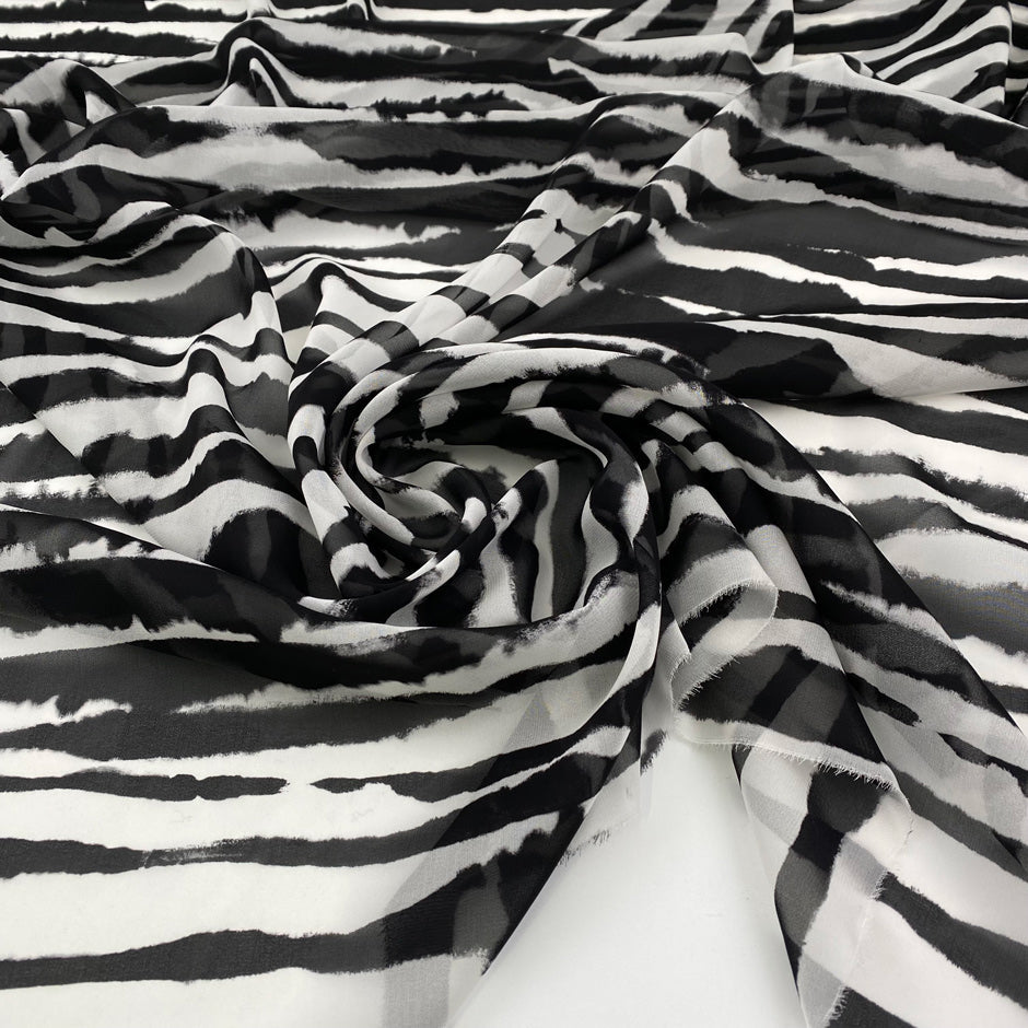 Printed silk georgette